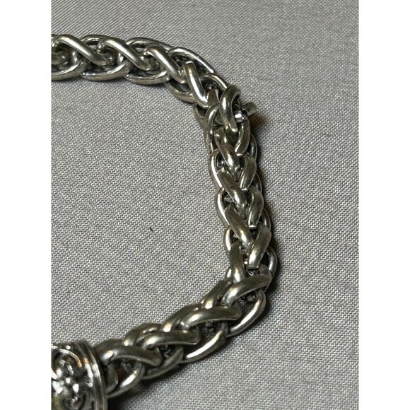 Silver Tone Rhinestone Soccer Bracelet - Picture 3 of 5